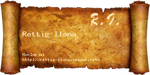Rettig Ilona névjegykártya